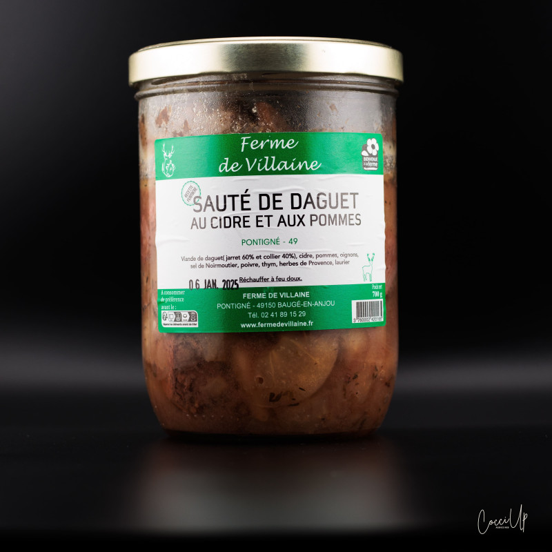 Sauté de daguet au cidre et aux pommes (700g)