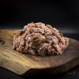 Farce fine porc marrons Cognac