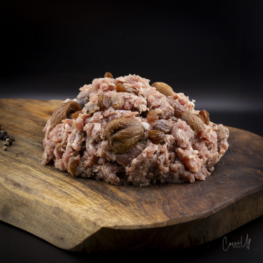 Farce fine porc marrons Cognac