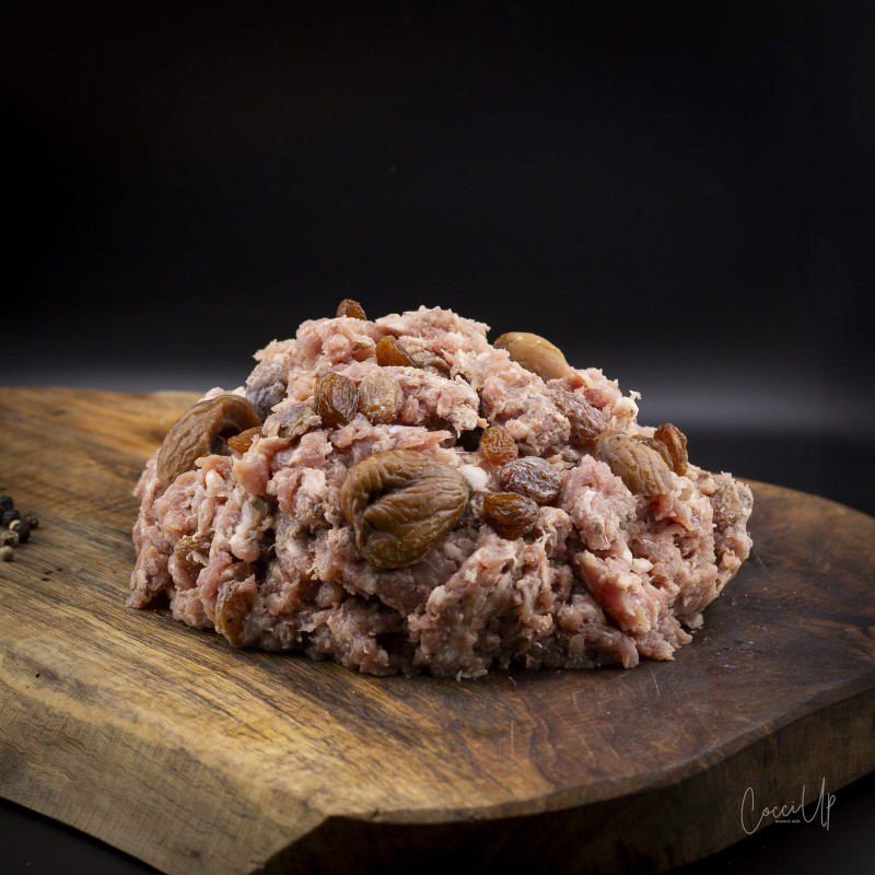 Farce fine porc marrons Cognac